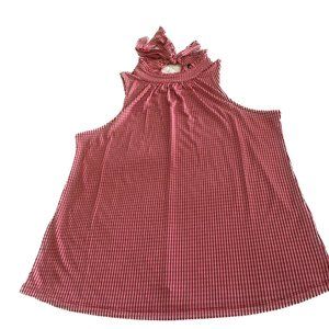 NWOT Banana Republic Red Tie-Back Sleeveless Blouse M